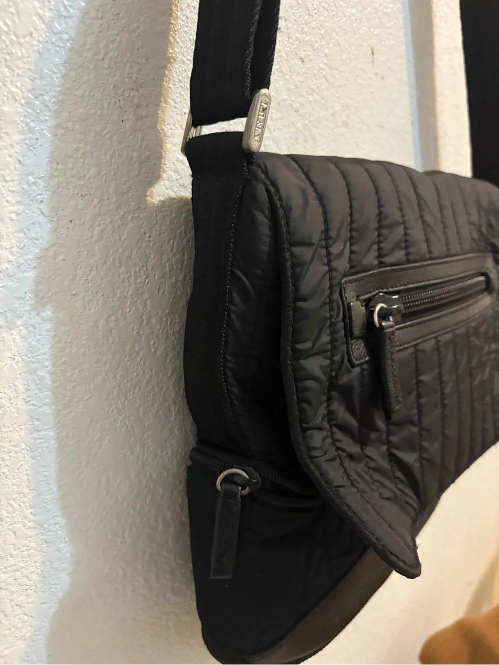 Ralph Lauren Black Quilted Crossbody Messenger Bag - Men